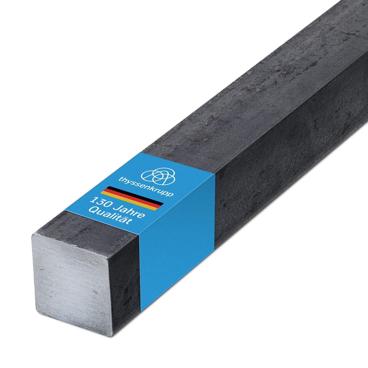 thyssenkrupp Vierkantprofil Stahl 30 mm – 2450 mm | Stahlprofil | Vierkantstahl | robust, stabil & vielseitig einsetzbar | Werkstoff: S235JR