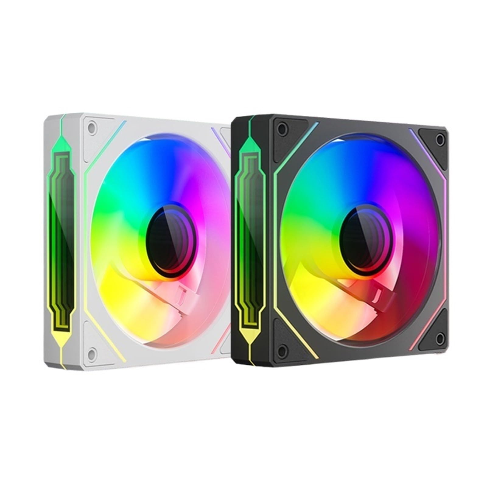 1 ventola ARGB da 120 mm a specchio, 5 V, 3 pin/4 pin, PWM, ventola di raffreddamento CPU per PC per gaming, design silenzioso e ciclico (nero in avanti)