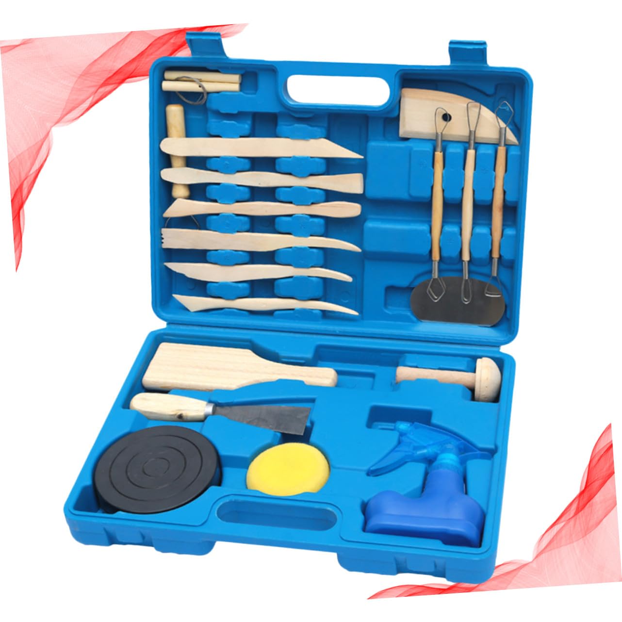 Hemobllo Kit Strumenti per Scultura in Argilla 19 Pezzi, Plastica Sicura e Versatile per Principianti e Professionisti