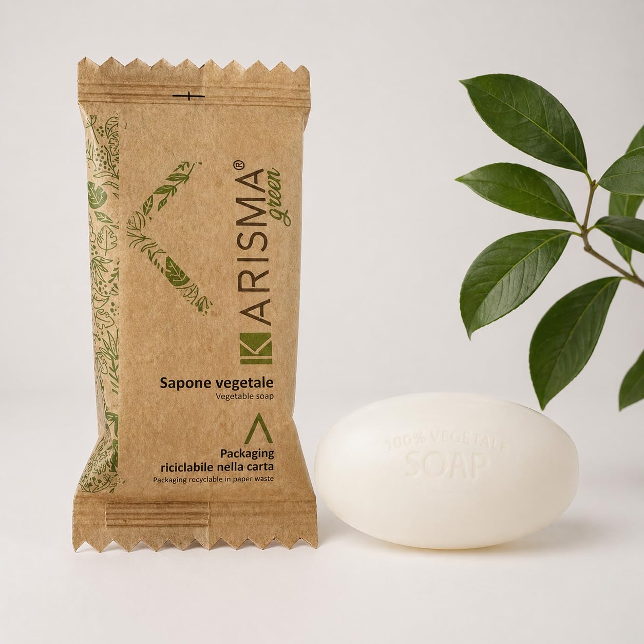 SAPONE Karisma Green SAPONETTA DA 10 g Confezione da 600 pz in carta LINEA CORTESIA HOTEL Monouso Nuova collezione