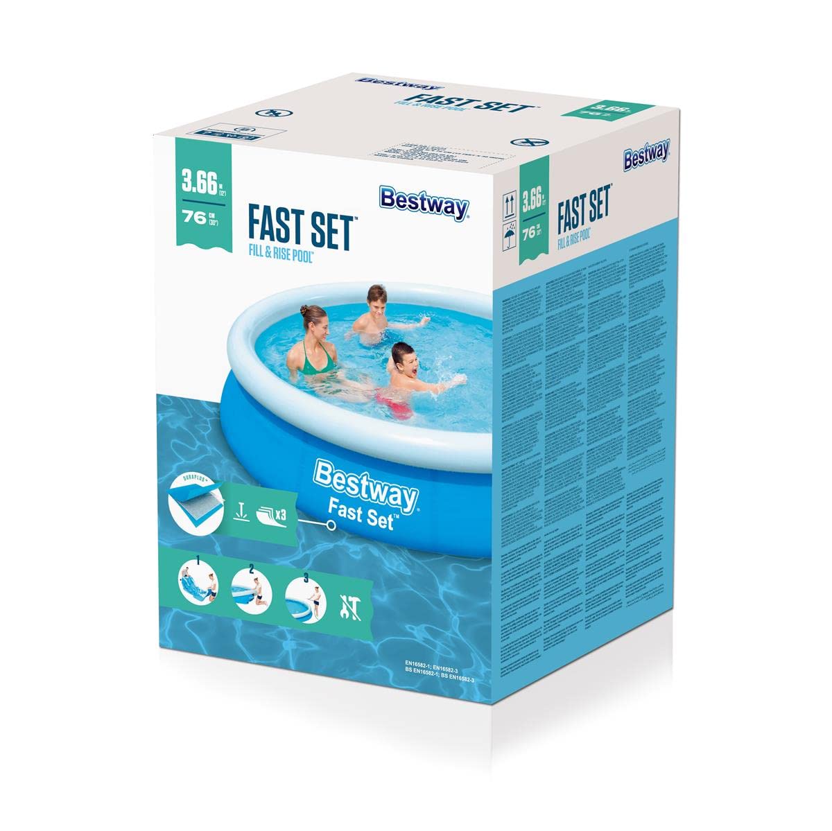Piscine Gonflable Bestway 366 x 76 cm Bleu 5377 L