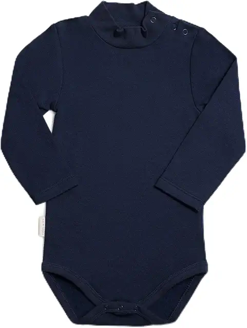 Body Bebé Básico Cuello Alto Marino - Ropa Infantil Cómoda