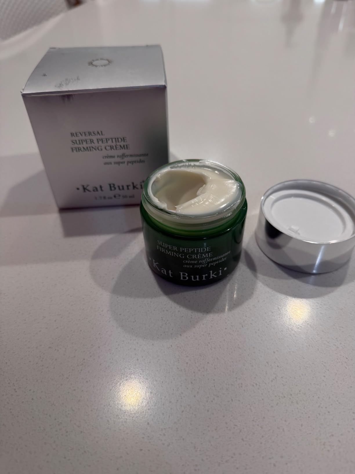 KAT BURKI Super Peptide Firming Face Cream Daily Moisturizer with Tri-Peptide Complex Plant Stem Cells & Niacinamide for Youthful, Firm Skin, 1.7 Fl Oz