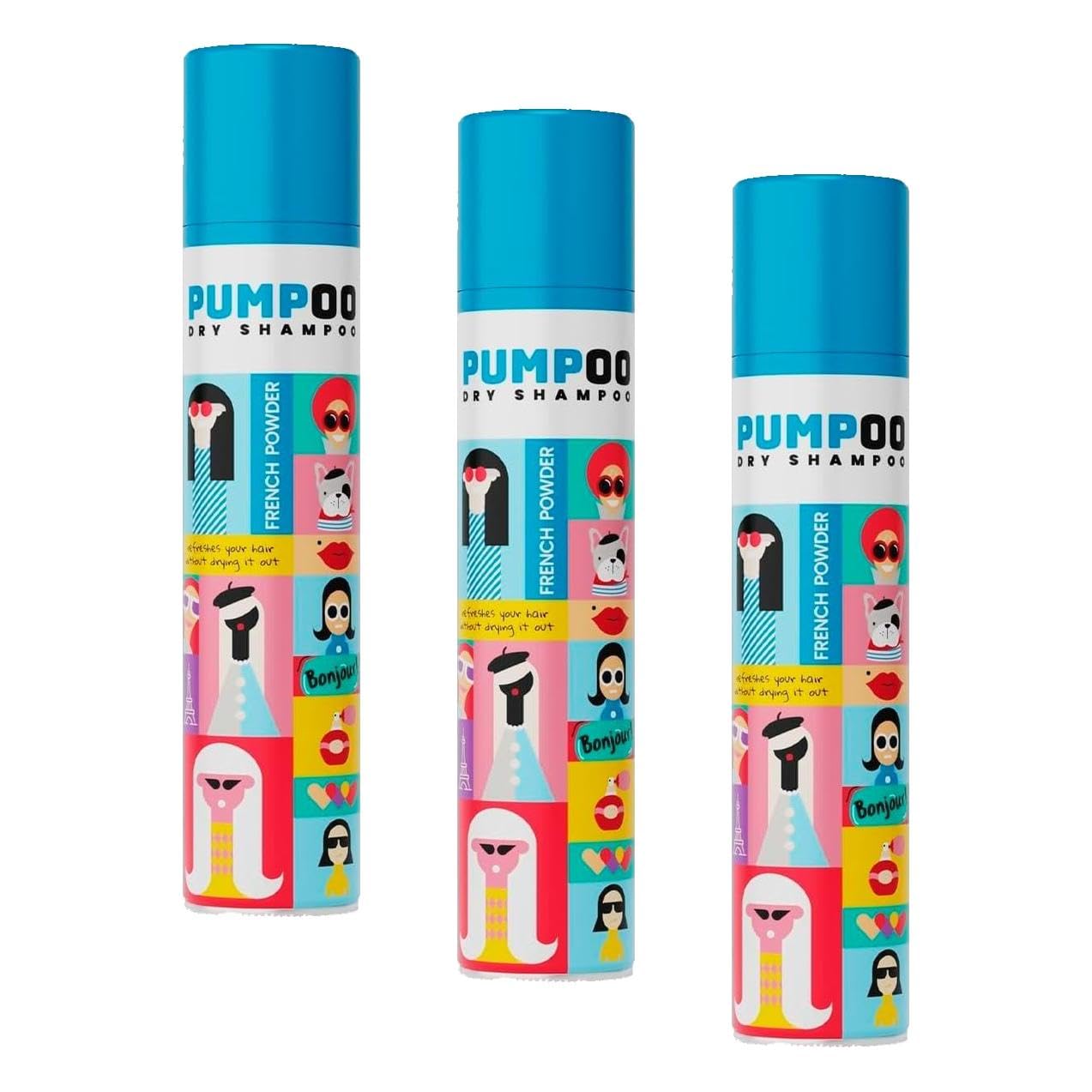 PUMPOO Dry Shampoo - French Powder (3 paketi)