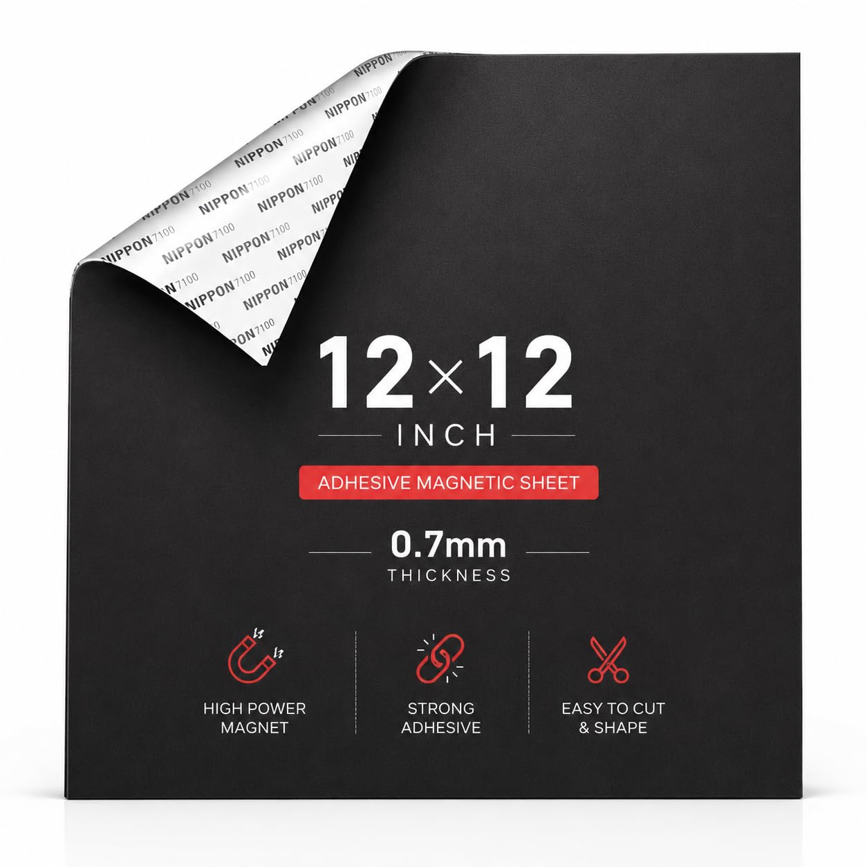 Self-Adhesive Magnetic Sheets 30x30 cm | Cut-to-Shape, Flexible, DIY, Peel & Stick Fridge Magnet-image-45