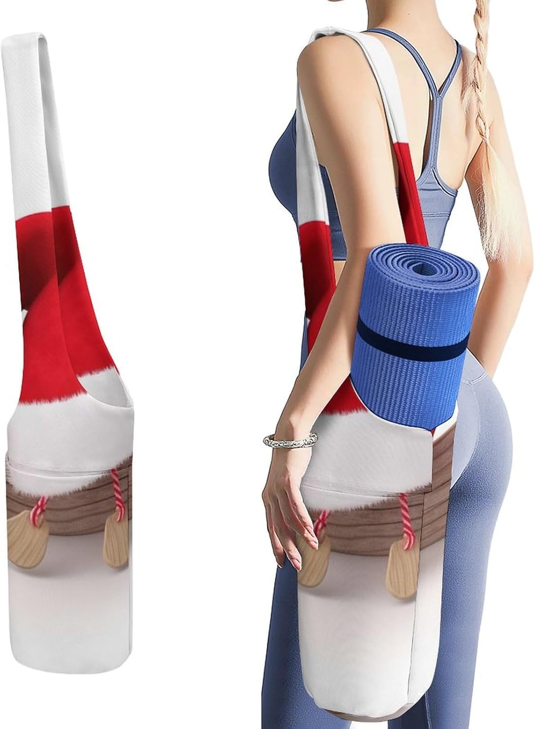 Yoga Mat Bag for Women Yoga Mat Carrier Bag with Large Side Pocket Piano Keys with Musical Notes Yoga Bag Yoga Gym Bag