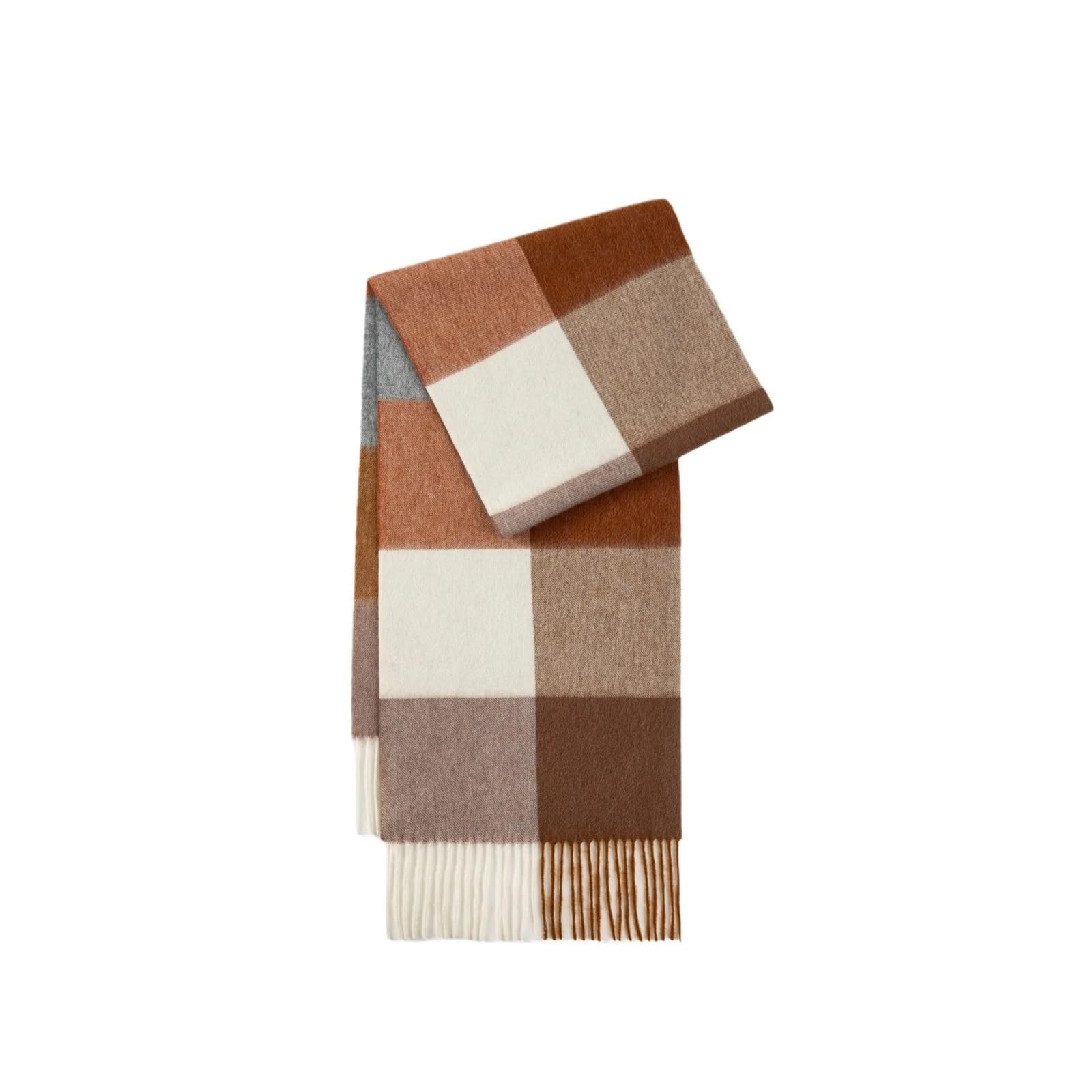 100% Bufanda de Lana de Cordero for Hombre y Mujer, Chal térmico Suave de Lana Pura for Invierno y otoño, Bufanda clásica Simple con borlas for Hombre y Mujer(WJ1089-shenhui15)