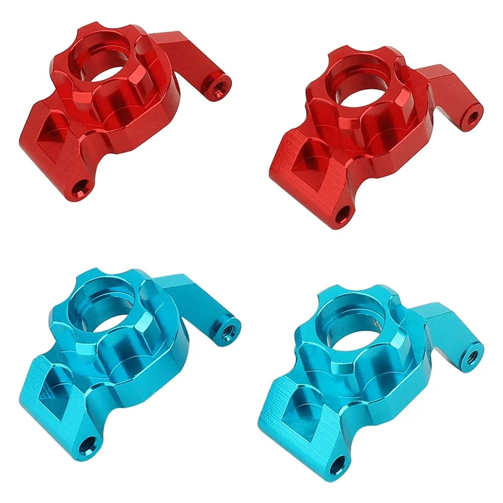 Supporto for mozzo dello sterzo Anteriore e Posteriore in Metallo, Parti di aggiornamento for Tamiya TT-02B TT02B 1/10 RC Drift Car(Front Blue)
