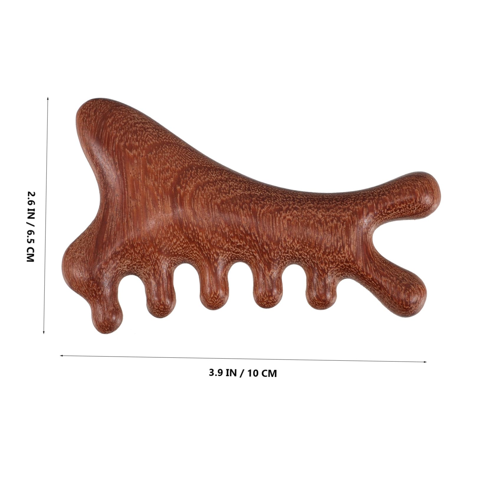 FOYTOKI Ergonomic Scalp Massager Comb Wide Tooth Hair Massage Tool Handmade Sandalwood Compact Design