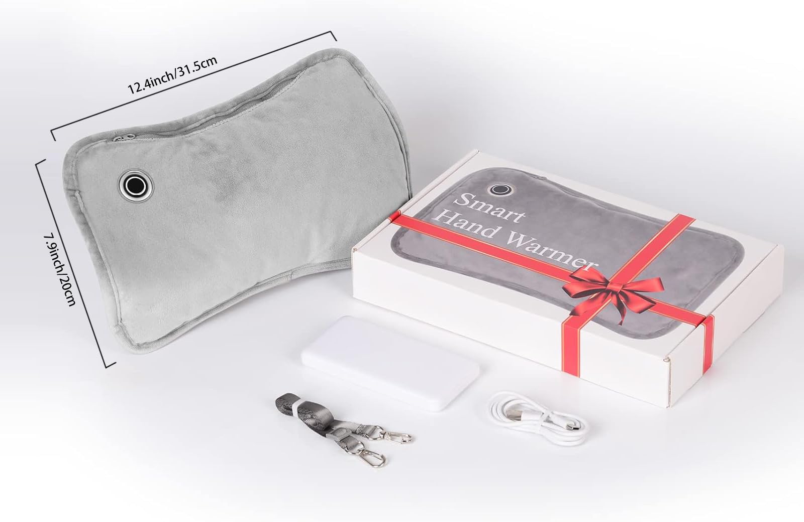 Scaldamani ricaricabili, guanti riscaldati portatili in grafene con power bank da 10000 mAh e 3 modalità di calore, borsa riscaldante elettrica veloce per donne, bambini, caccia, campeggio e regali di