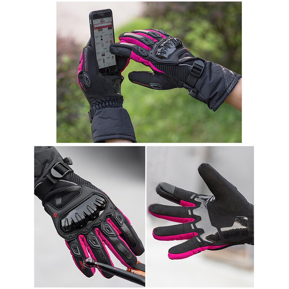 Amazon | Yicdfur バイクグローブ 冬用 防寒 防水 スマホ対応