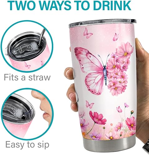 Vista 65 de SANDJEST Vaso personalizado de acero inoxidable con texto en inglés «To My Besties» con texto en inglés «To My Besties», taza de viaje para café