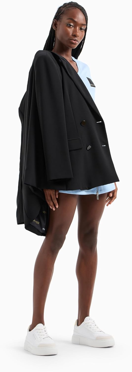 Armani Exchange Womens Milano Edition Cotton V Neck Tee - Image 4