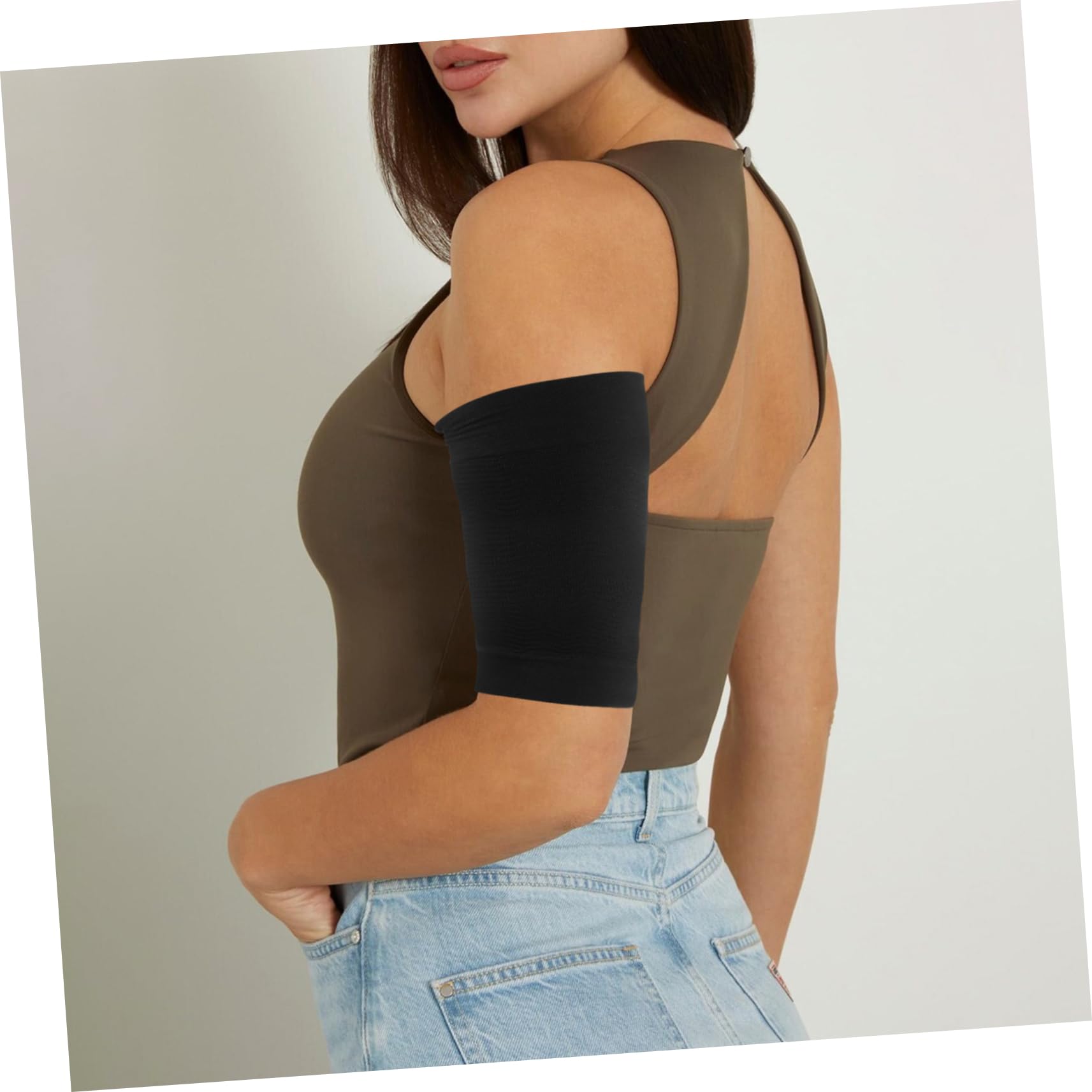 Manchons de Compression Bras Noirs, 1 Paire, Acrylique