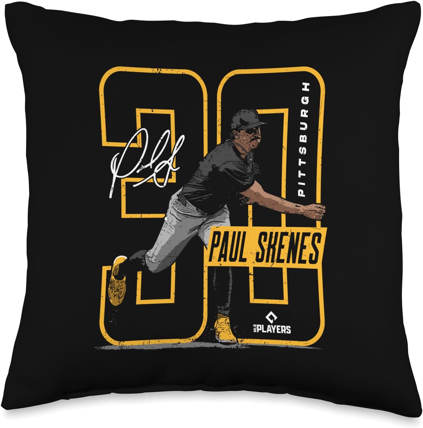 Paul Skenes | Pittsburgh Baseball Players | MLBPSK3002 Throw Pillow
