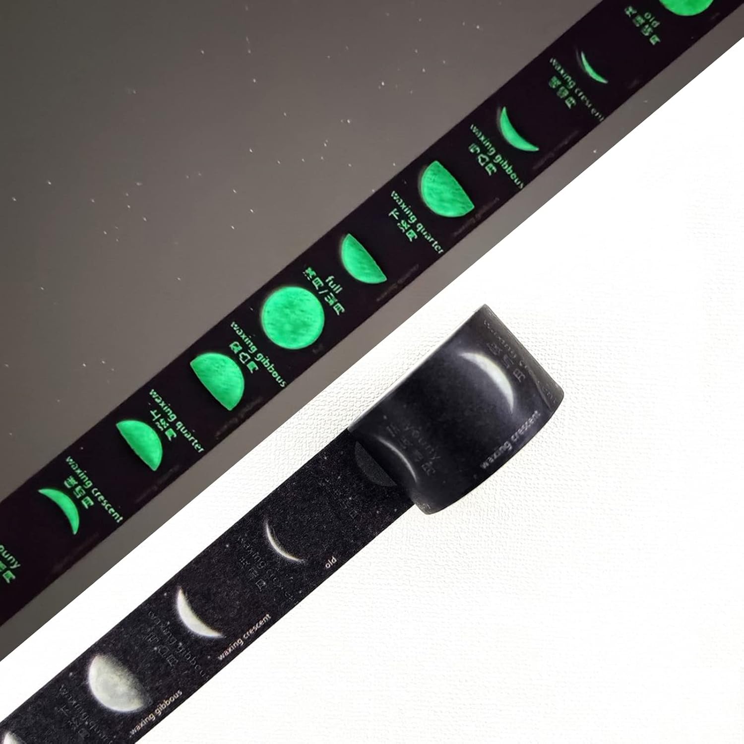 YUBBAEX Luminous Galaxy Washi Tape Set Space Glow in The Dark Masking Tape Decorative for Arts, DIY Crafts, Journal Supplies, Planners, Scrapbook, Card/Gift Wrapping (Universe 6 Rolls x 3m)