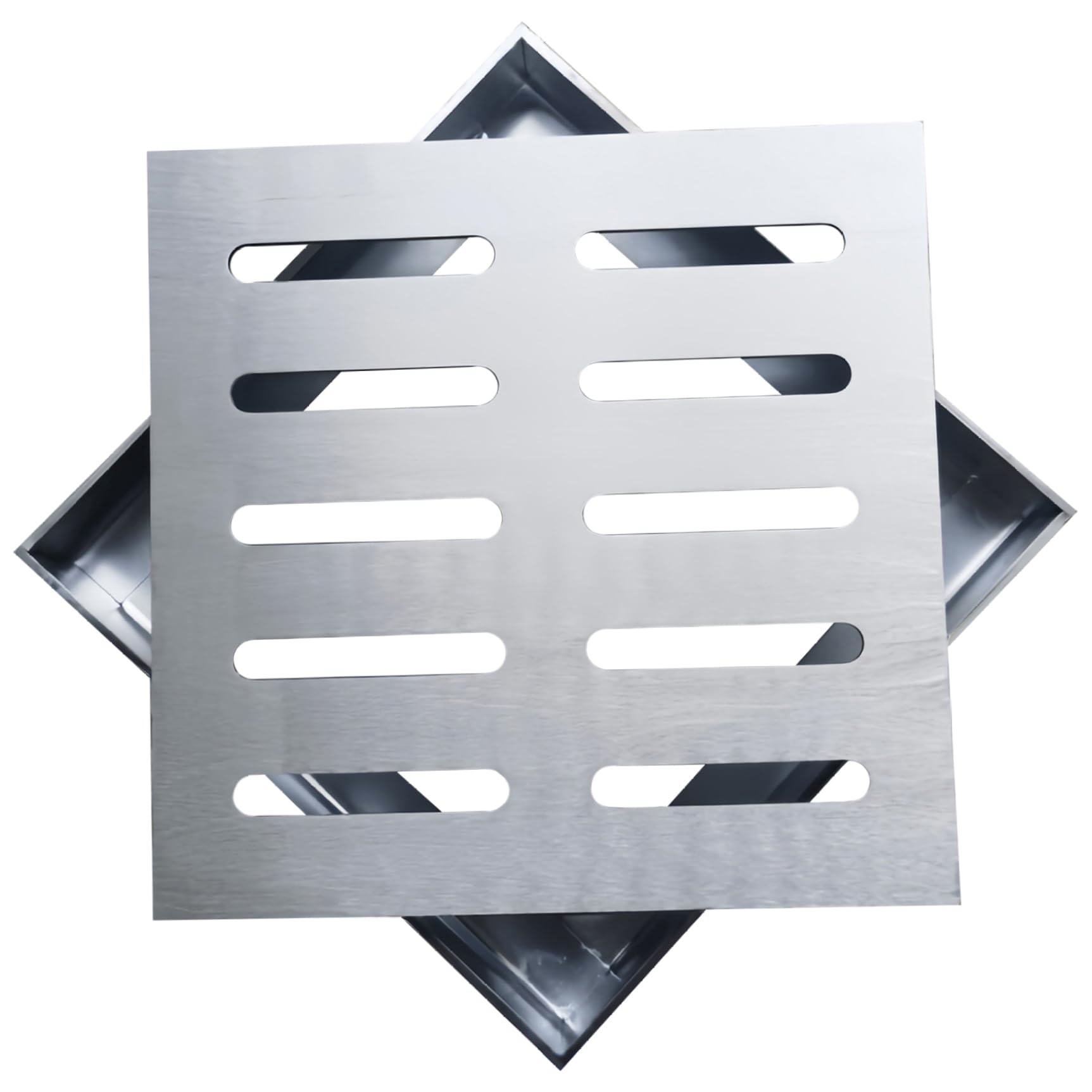 Drainage Grate 12x12 Inch Heavy Duty Thicken Stainless Steel Drain Grate Even Hollow-Out Multi-Purpose Drain Cover for Outdoor Cover Metal Outdoor