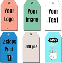 Custom Product Hang Tag Personalized Any Text Clothing Shoes Brand Logo Gift Warp Wedding Birthday Label Tags (500)