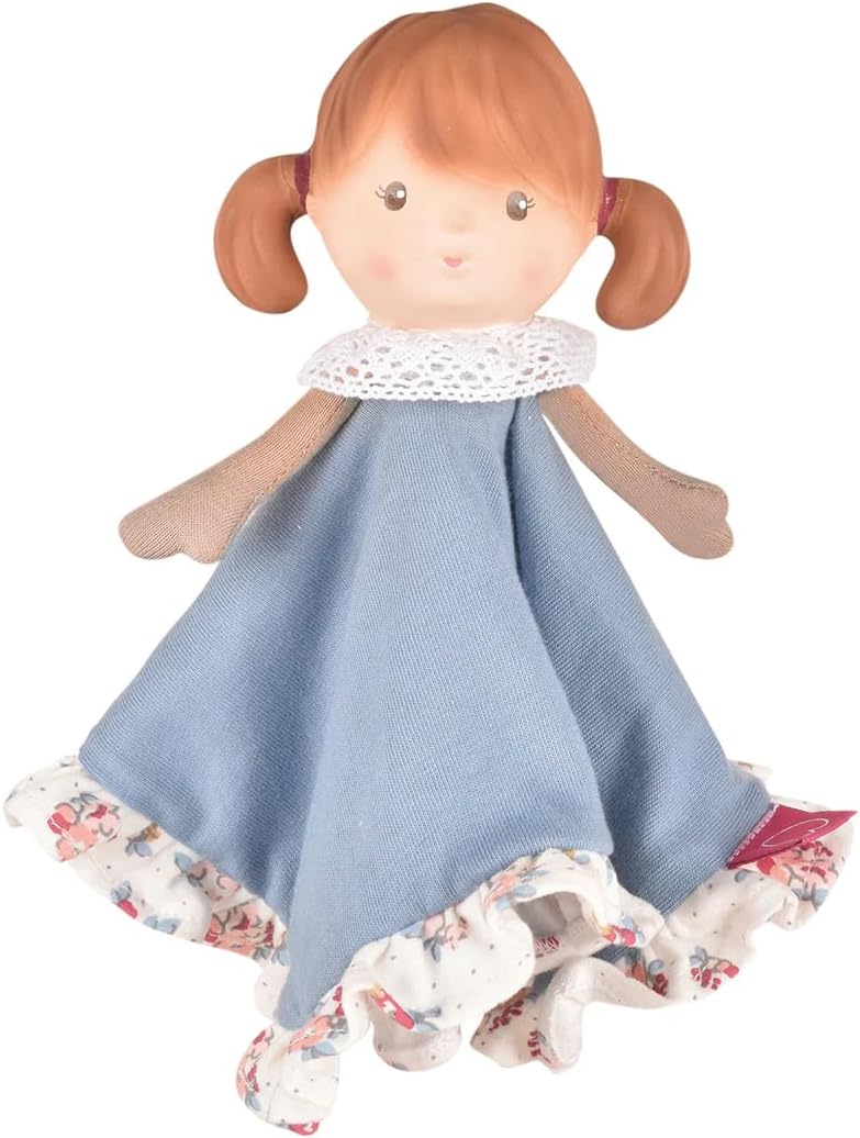 Tikiri Teeny Doll Organic Comforter with Natural Rubber Head
