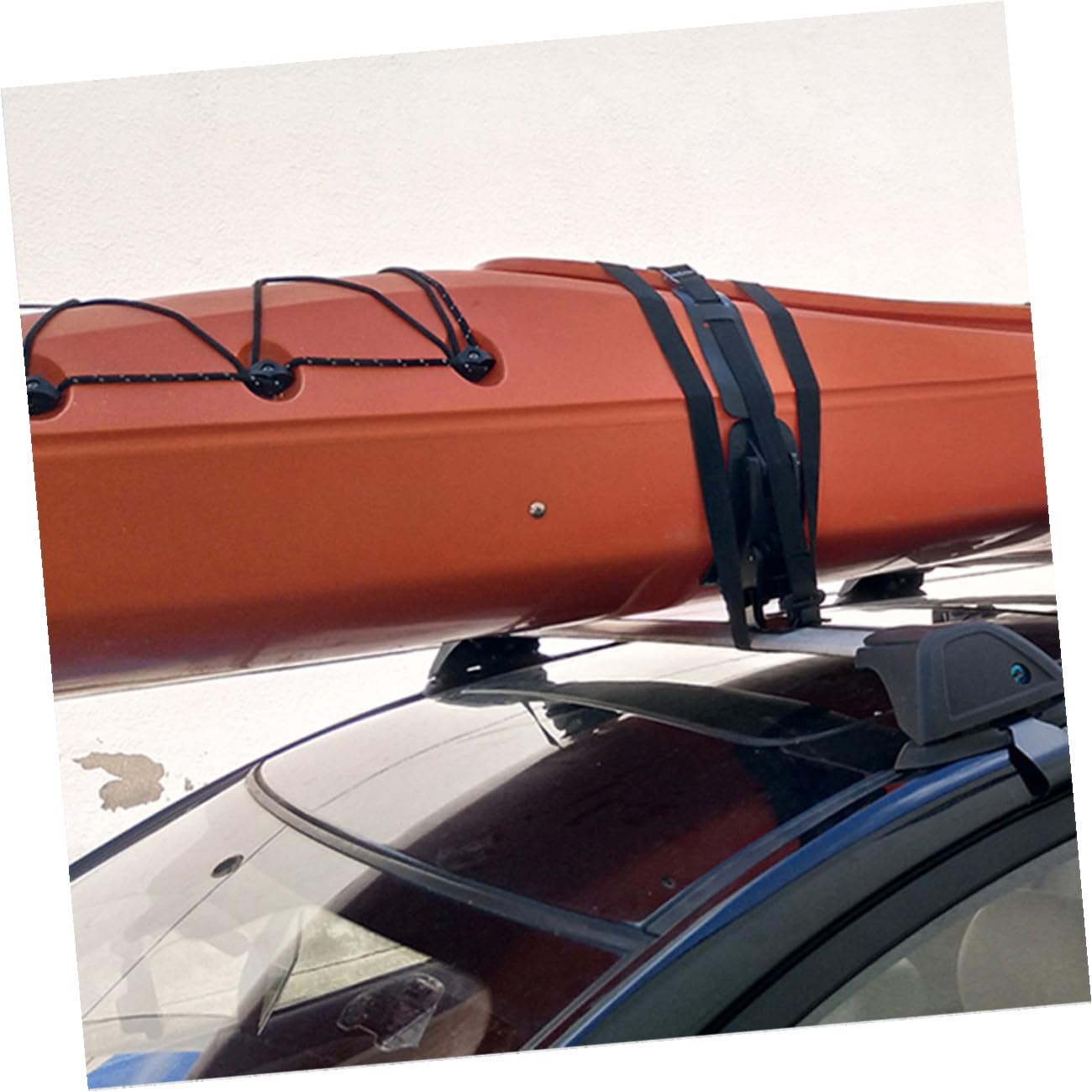 VICASKY Supporto per Barche e Porta Pagaia in Ferro Robusto, Staffa Fissa per Kayak e Gommoni, Accessori per Sport Acquatici, per Trasporto Sicuro su Auto e attività Outdoor