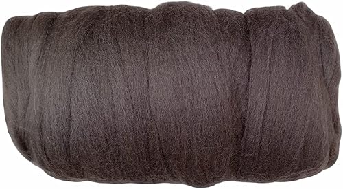 Miniatura 4 de Kondoos Lana natural coloreada, 1 libra La mejor lana para fieltro de aguja, fieltro húmedo, manualidades y hilado. (Grafito, 1 lb)