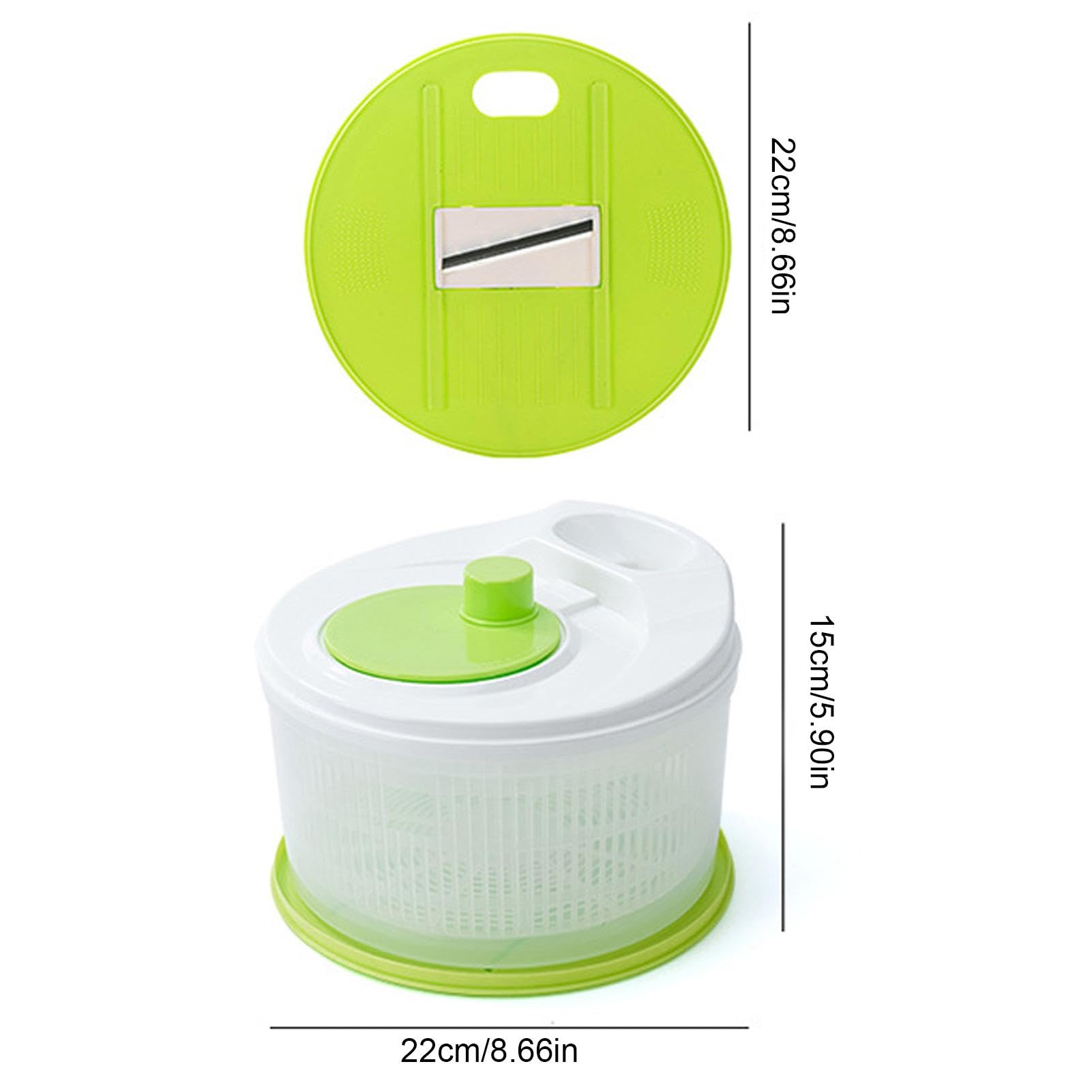 DNCG Fruit Washing Bowl Set, 2-in-1 Washing Basket, Vegetable Dehydrator, Fruit Washer Spinner Bowl, Fruit Strainer And Chopper, Household Large-Capacity Salad Dryer, Fruit Cleaner Spinner