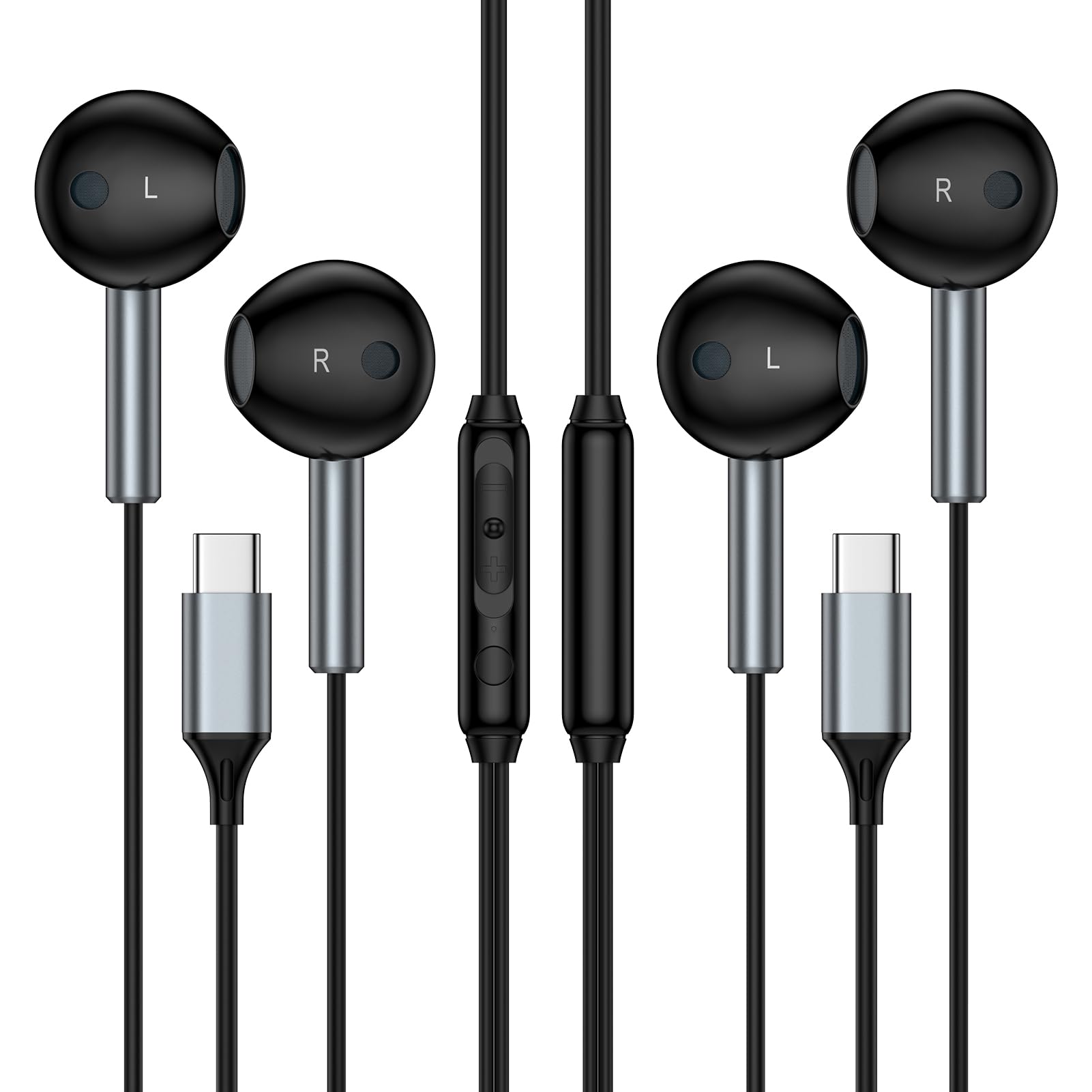 Type C Headphones Wired Earbuds Ear Buds for Samsung Galaxy A17 A16 5G S26 S25 Ultra A36 A56