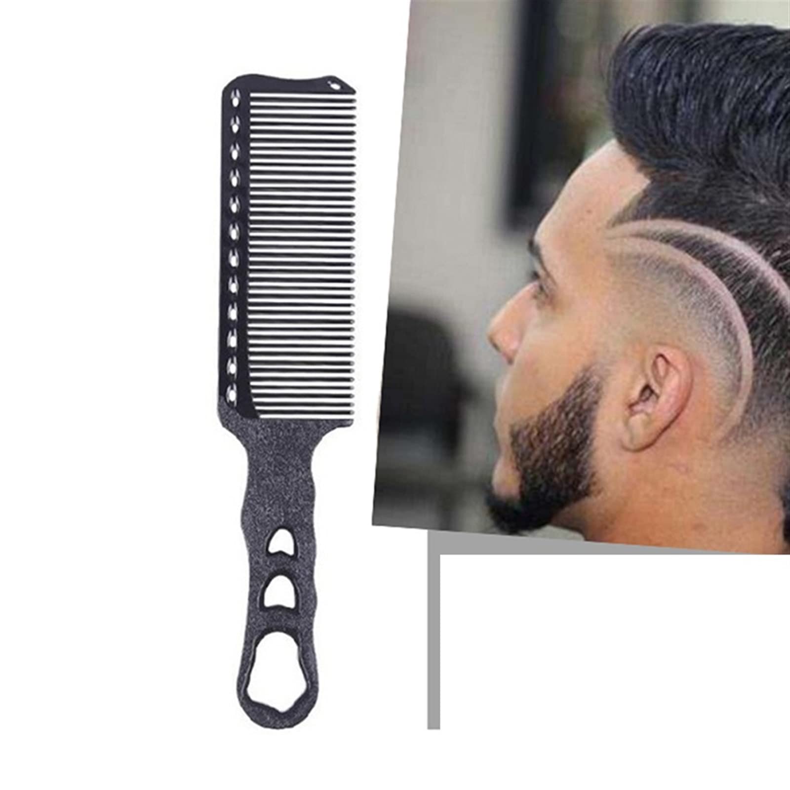 DieffematicSZ Grzebień Plastic Band Handle Comb Household Comb No Static Electricity Straight Hair Comb