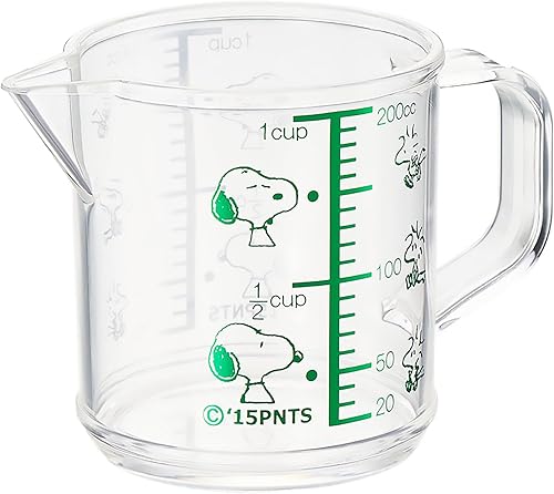 Taza medidora OSK MC-1, Taza medidora Rilakkuma, Pequeña, 7.8 fl oz (200 ml), Fabricada en Japón, Graduada, Para agua hirviendo, Con asa, Linda