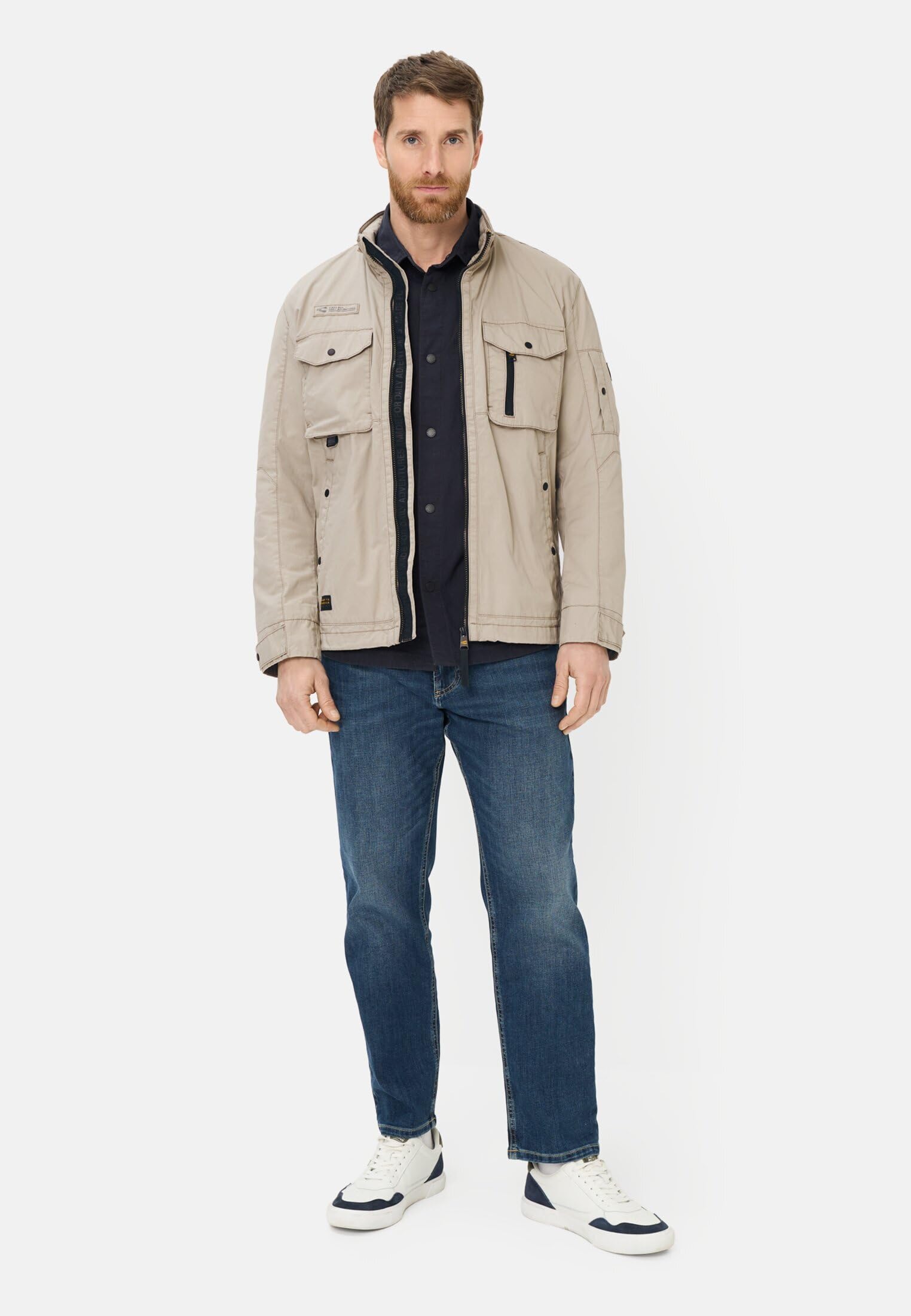 camel active Herren Blouson mit Stehkragen