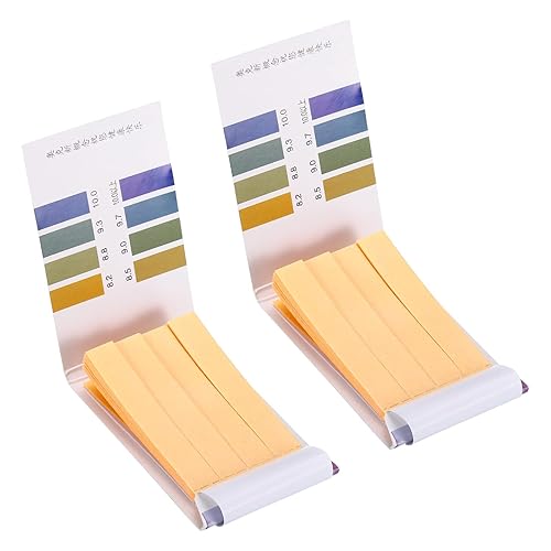 Miniatura 1 de PATIKIL Tiras de prueba de pH 8.2-10, paquete de 2 unidades de 160 papeles indicadores probadores de litmus para agua, alimentos, suelo, pruebas de