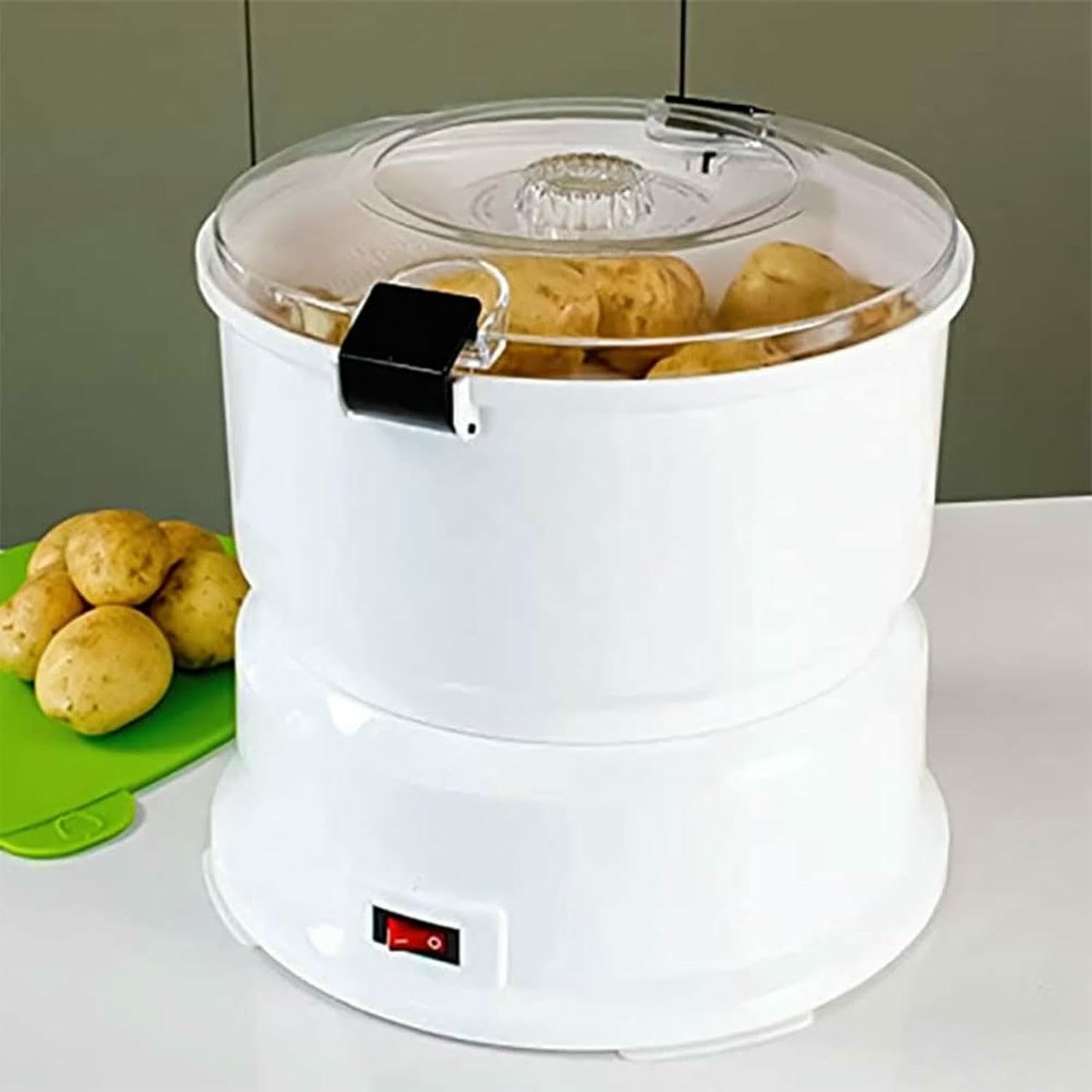 Pelador de patatas eléctrico, pelador automático, sin suciedad (capacidad 1 kg) for frutas y verduras