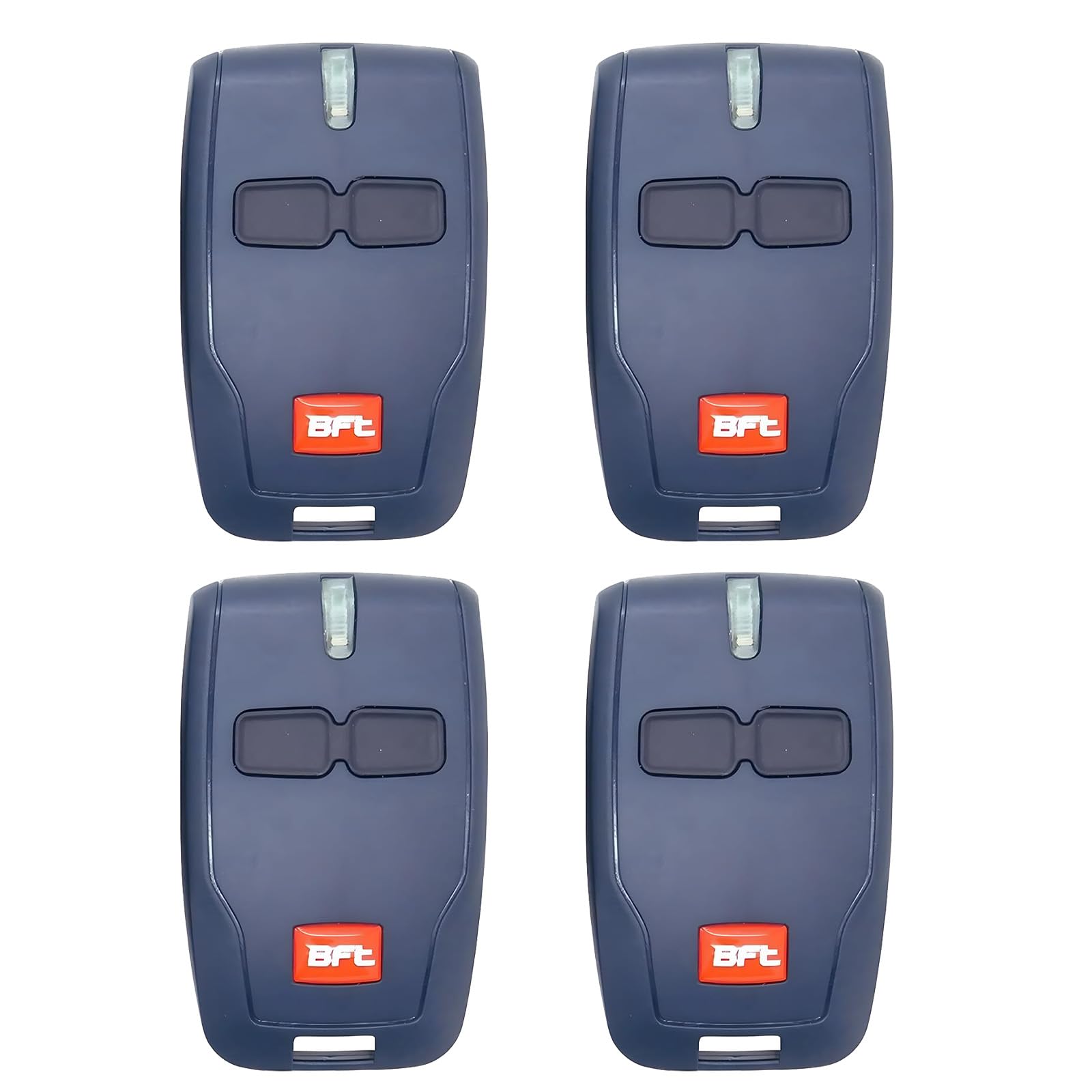 4PCS 433MHz for BFT Garage Door Remote, Universal Garage Door Opener Remote, Compatible with BFT Mitto 2 Gate Opener, 2-Channel Key Fob with Key Ring