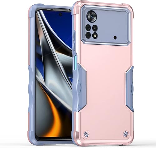 Miniatura 9 de XWS Funda Para Xiaomi Poco M4 Pro 4G, Poco M4 Pro 4G Caso Armadura 2 en 1 Absorción De Choques Doble Capa TPU + PC Cubierta Protectora Para Xiaomi