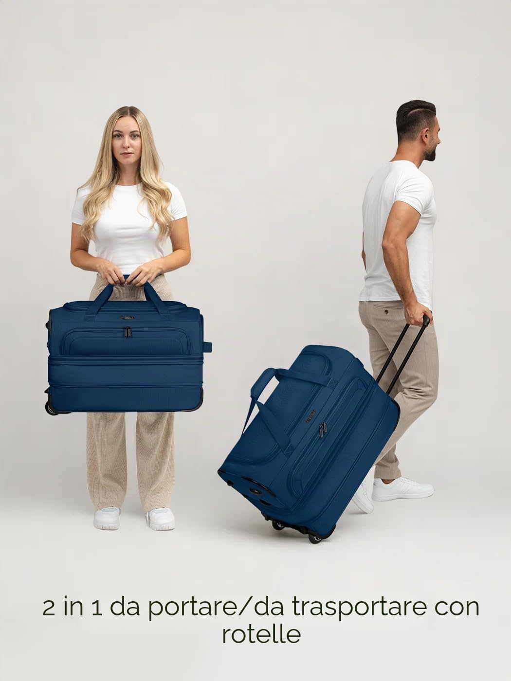 REDOLZ Duffle Essentials Wheeled Duffle Exp. M Navy