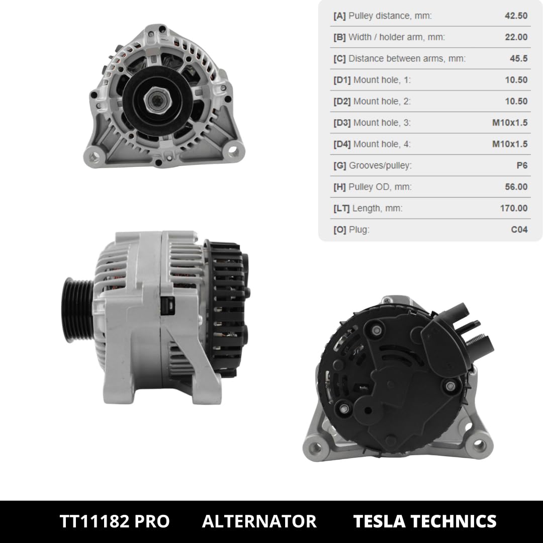 Alternatore 150A TT11284 PRO Per CITROËN, PEUGEOT, FIAT - Compatibile Con 12V - Foto 8