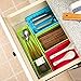 VANORIG Office Drawer Organizers Set of 4 Plastic Drawers Storage Adjustable Dividers Storage Box Tidy Cutlery Trays for Kitchen Bathroom Makeup Desk