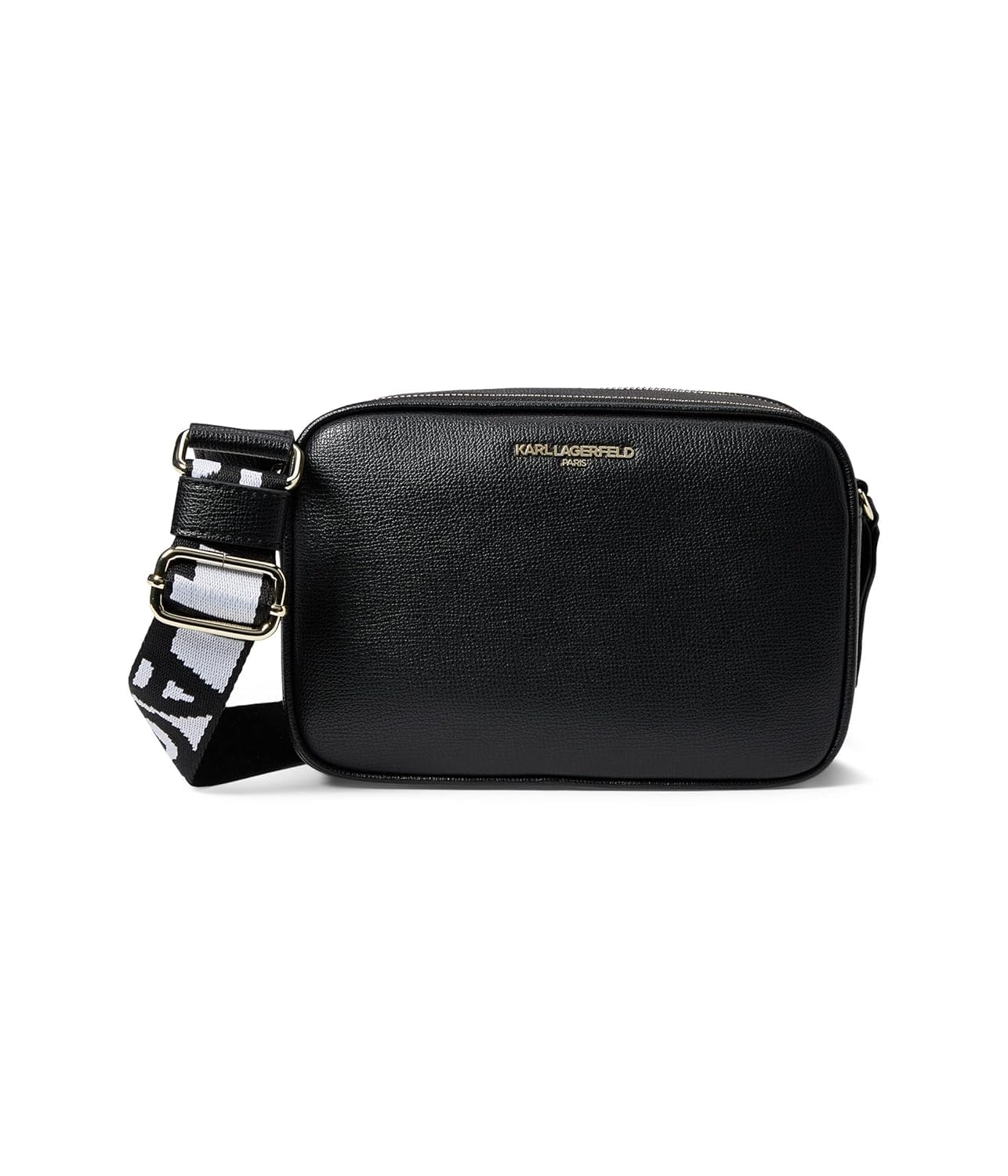 KARL LAGERFELD Paris Maybelle Crossbody Black/Gold One Size, Black/Gold, One Size
