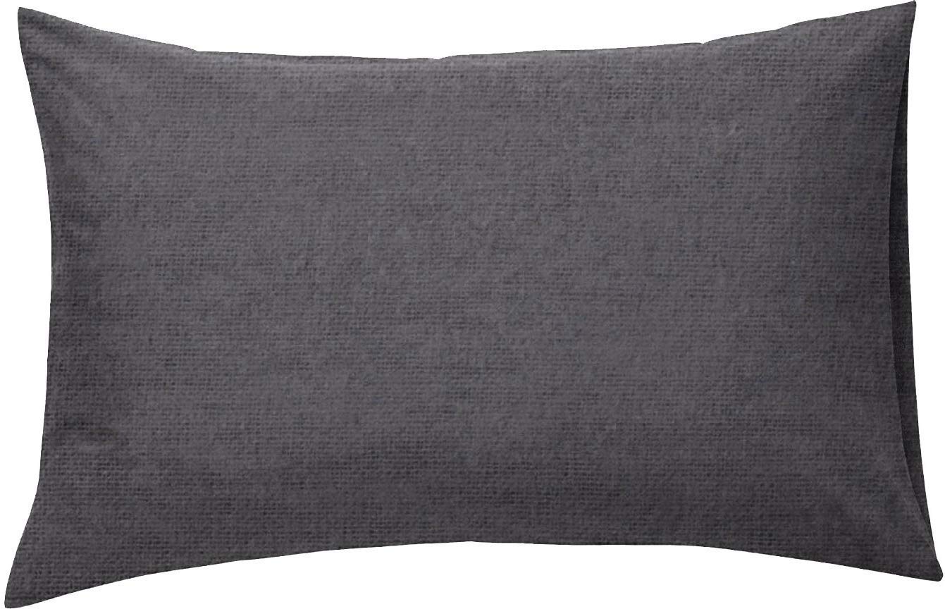 Rayyan Linen Charcoal Grey Thermal Flannelette Flat Sheet 100% Cotton Brushed Luxury Soft Flat Bed Sheet Or Pillowcases (, Pillowcase Pair)