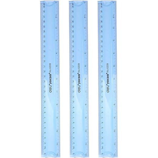 Deli Flexible Ruler Pack of 3 30cm