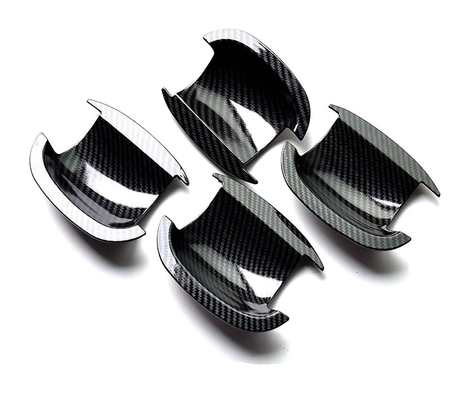 YSBVBLRMRV Car Outside Door Handle Cap for Passat 2011-2017 Chrome Trim Door Handle Cover Decorative Anti-Scratch Protector(Small Door Bowl Carbon Fiber)