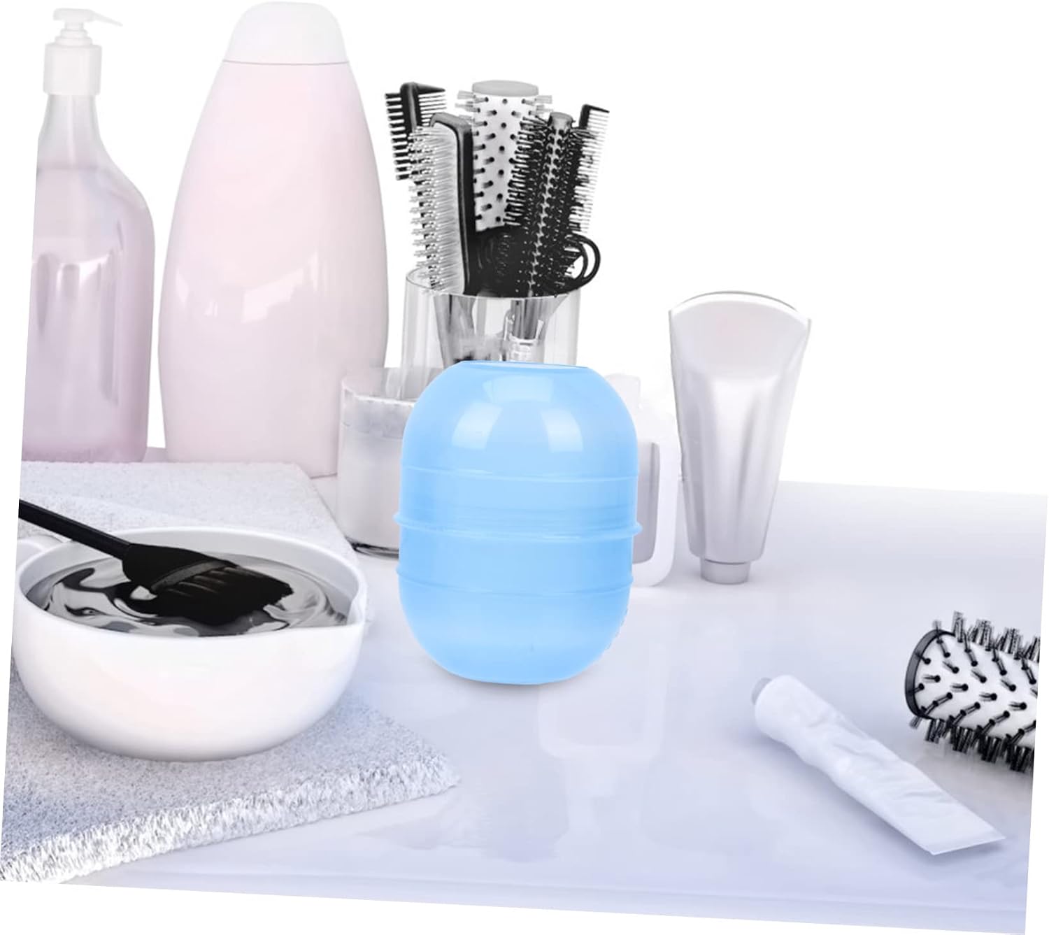 Outanaya 6pcs Hair Dyeing Shaker Cup Mixing Tool for Hair Coloring Scale for Salon Home Use Easy Neat Application Random Color
