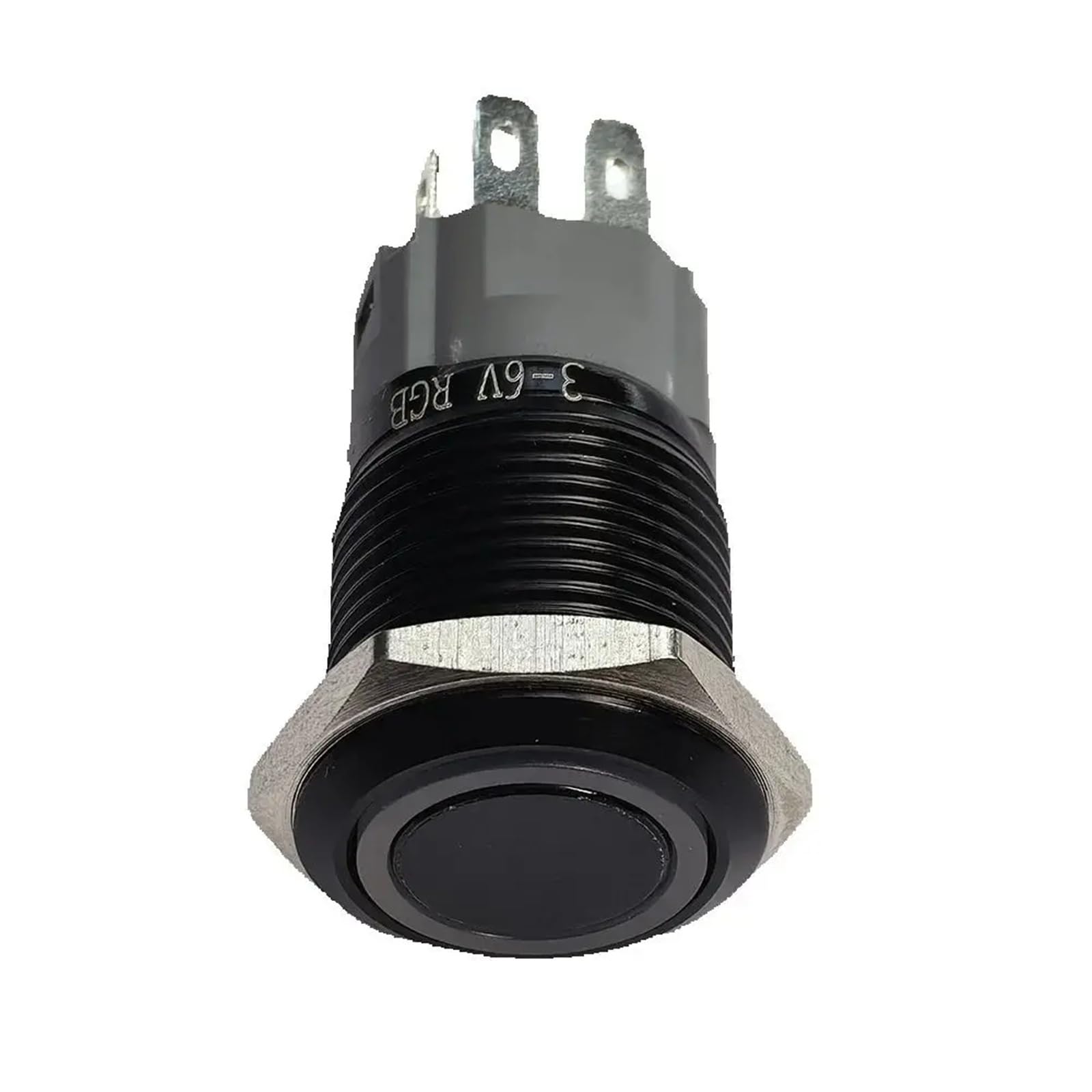 Interruptor de 16mm para coche eléctrico con bloqueo y doble color 3V-24V 4