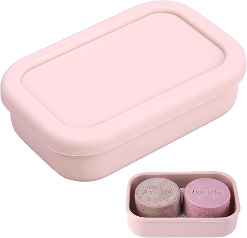 Estuche grande de jabón de viaje a prueba de fugas, soporte de silicona para barra de champú, contenedor de jabón con capa de drenaje, soporte