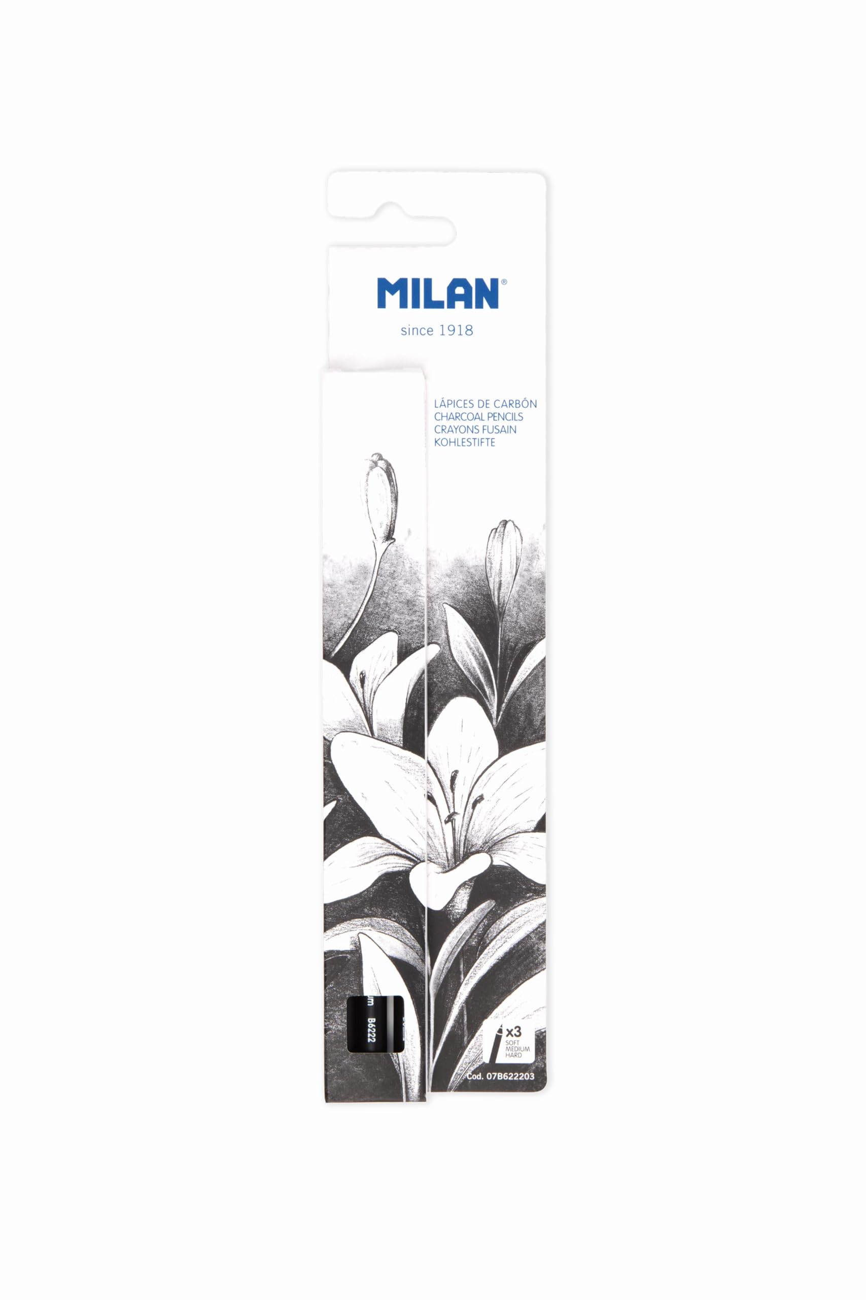 MILAN® Box of 3 Charcoal Art Pencils