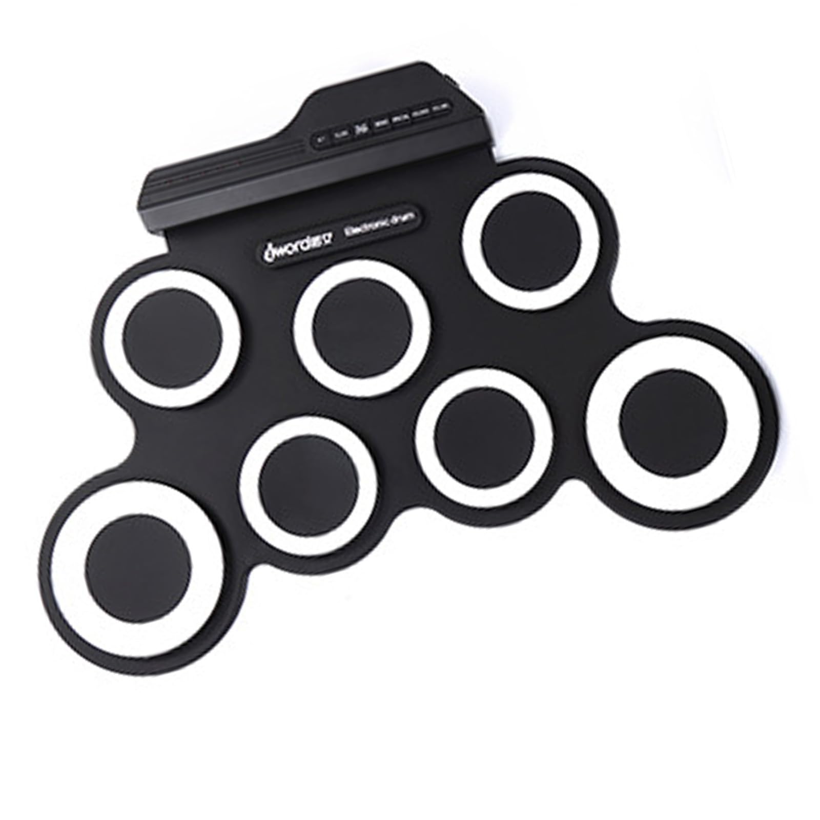 Batteria elettronica 7 Pad Rolls-up Pratica Drum Set Altoparlanti Incorporati Cuffie Presa USB Kit per Adulti Principianti Rotoli Up
