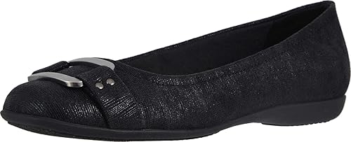 Trotters Zapatos planos de ballet Sizzle Signature para mujer, negro acolchado