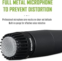 Vista 5 de wm57 Micrófono Dinámico Vocal de Estilo Clásico Instrumento de Audio Clásico Profesional Dinámico Cardioide Unidireccional - para Instrumentos