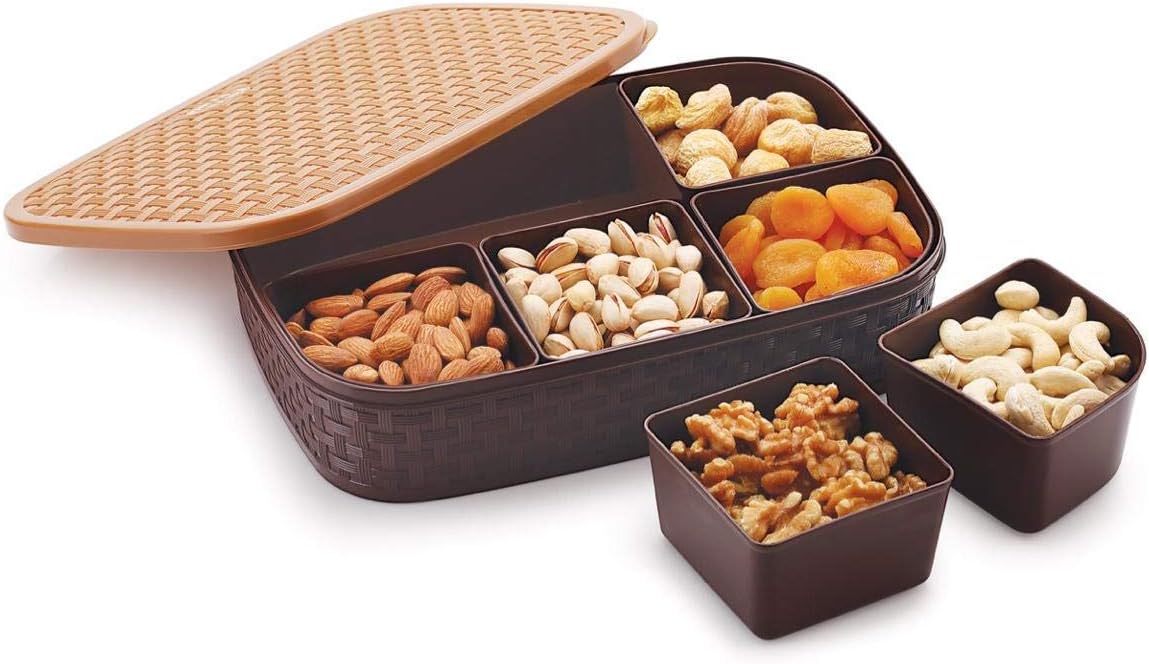 Nakoda Dry fruit Container, Cereal Container, Gemini Assorted Colors (Dry Fruit Box)