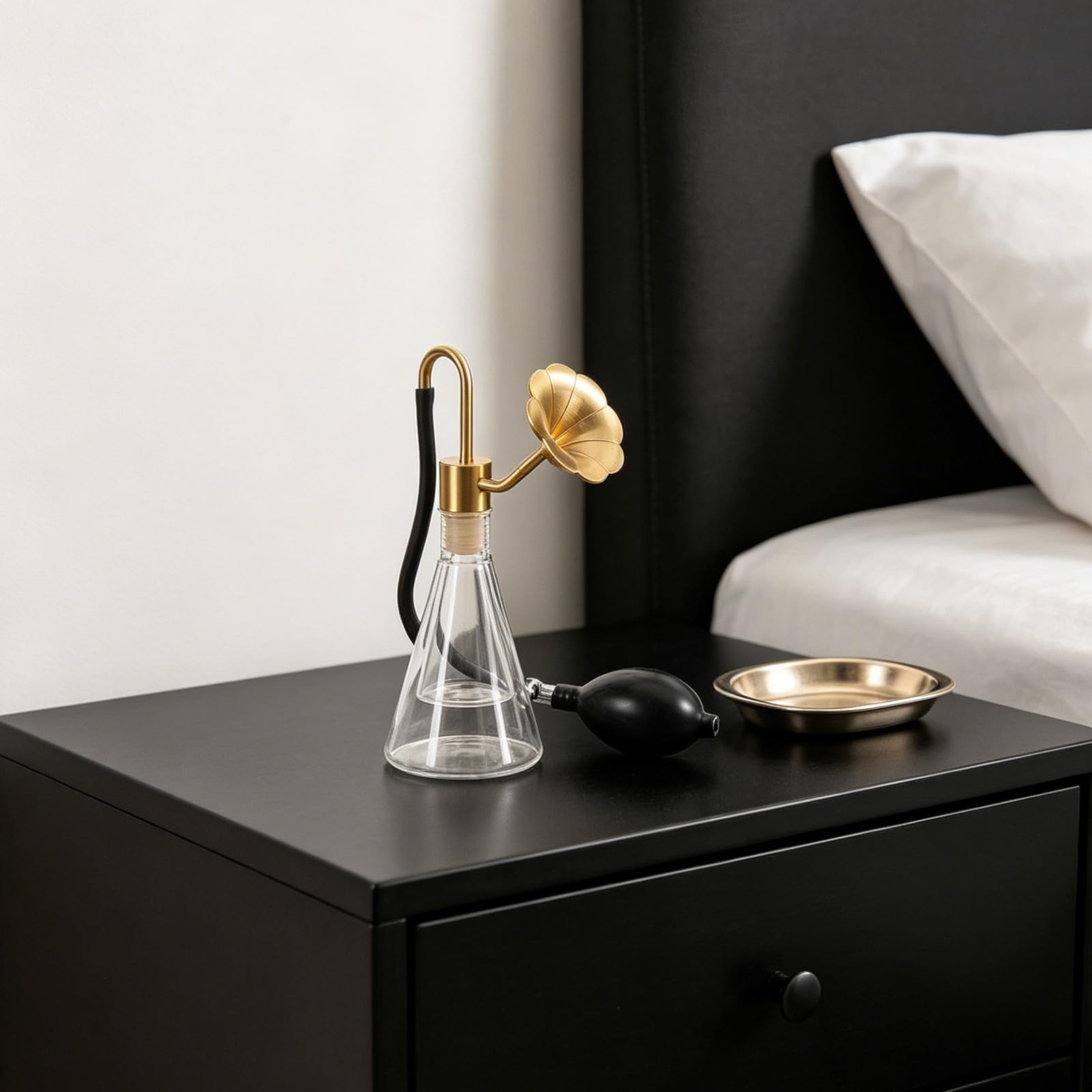 Cabilock Difusor Aromaterapia Goteros Estándar y Latón y Vidrio con Diseño Concentrador de Fragancia Incluye Bomba de Latón y Goteros Estándar para SPA y Áreas de Consulta